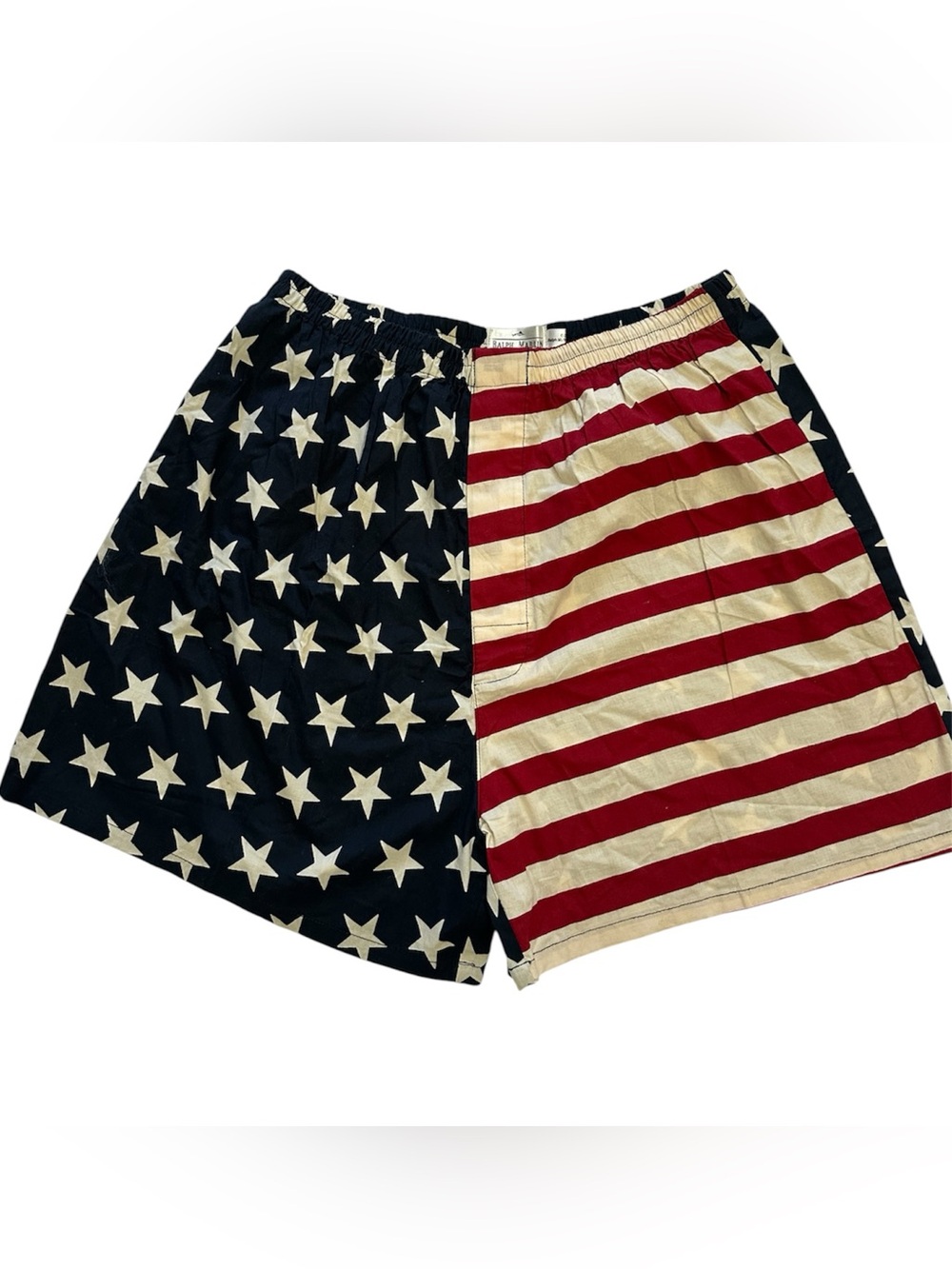 Vintage Men's American Flag Ralph Marlin Boxers Shorts Size Large NEW